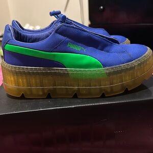 FENTY RIHANNA CREEPER Puma Blue and Green Women's Sneakers